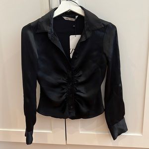 ZARA ruched from button down